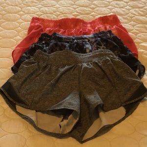 3 Pairs of Lululemon Hotty Hot Shorts